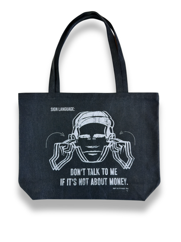 SIGN LANGUAGE TOTE BAG FRONT